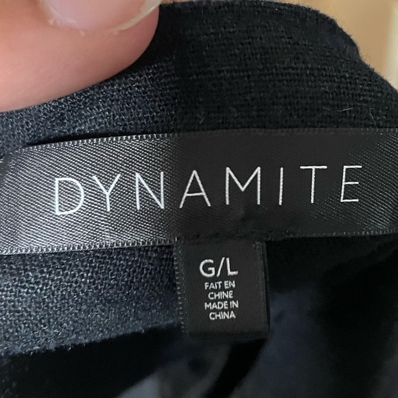 Dynamite Black Ruffle Strap Jumpsuit - Size L - Picture 10 of 11